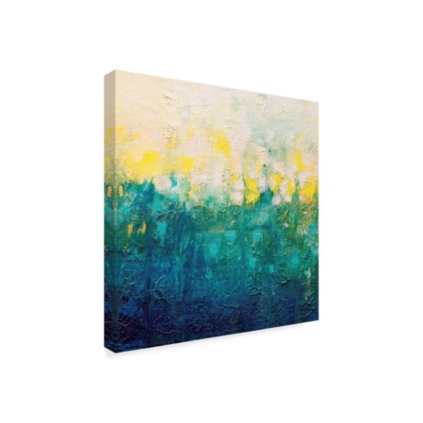 Hilary Winfield 'Topography Yellow' Canvas Art,14x14